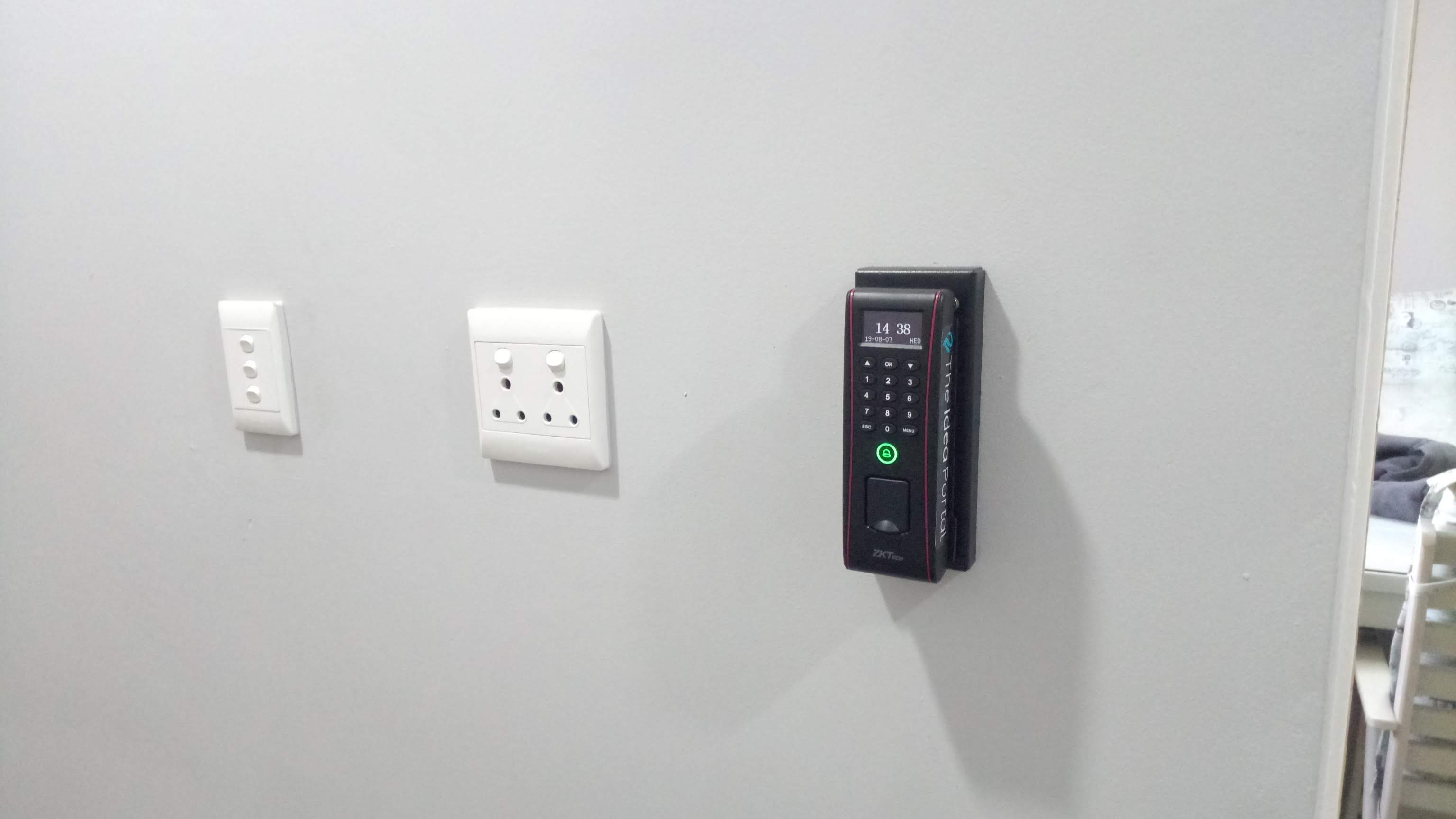 Photo of access controlled door.