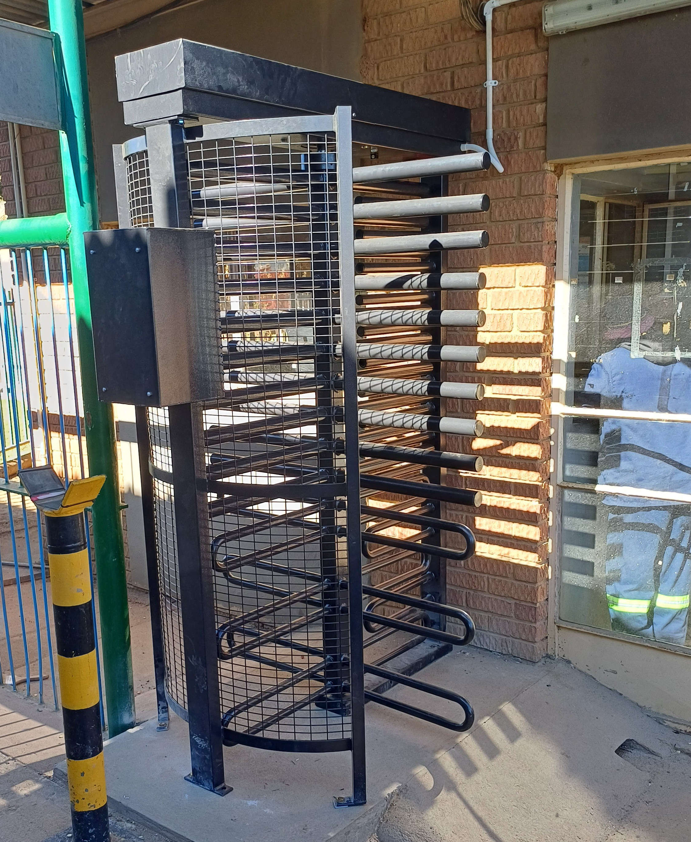 Photo of a high-security turnstile