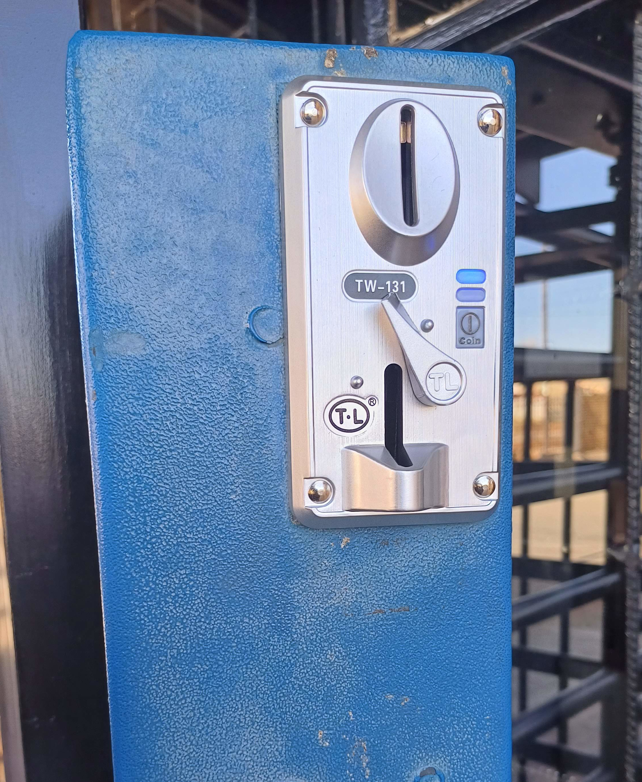 Photo of a coin-operated turnstile